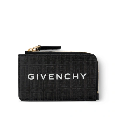 Givenchy G Cut Zipped Cardholder In White/black