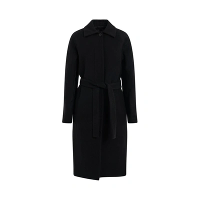 Givenchy Double Face Coat In Black