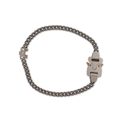 Alyx Buckle Necklace With Charm In Metallic