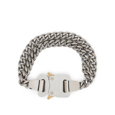 Alyx 2x Chain Buckle Bracelet In Metallic