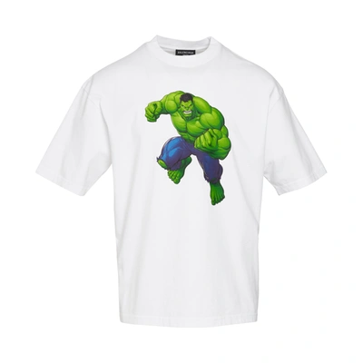 Balenciaga Hulk Medium Fit T-shirt In White