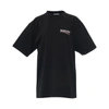 Balenciaga Campaign Logo-embroidered Cotton-jersey T-shirt In Black