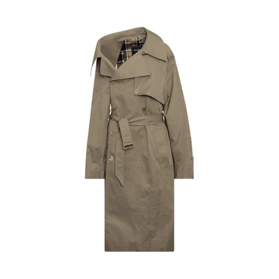 BALENCIAGA OFF SHOULDER TRENCH COAT