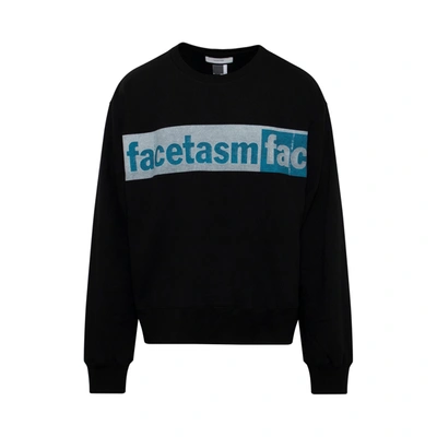Facetasm Logo Print Xxl Sweat In Black