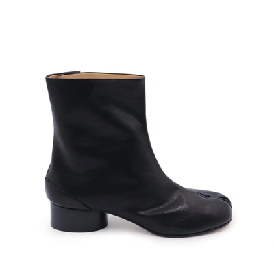 Maison Margiela Boots Tabi H30 En Cuir De Veau Vintage Noir In Brown