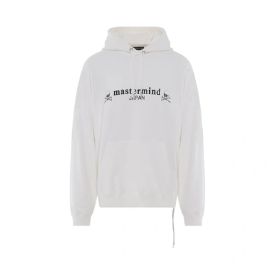 Mastermind Japan Logo And Skull Boxy Fit Hoodie In White