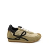 Loewe Low-cut Lace-up Sneakers In Nude