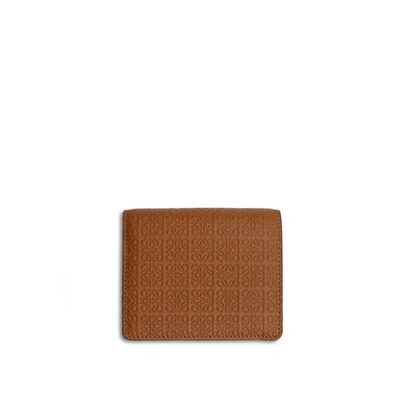 Loewe Repeat Compact Zip Wallet In Brown