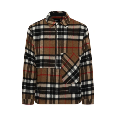 WE11 DONE CHECK ANORAK WOOL SHIRT