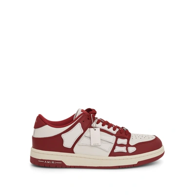 Amiri Skeleton Low Top Sneakers In Burgundy