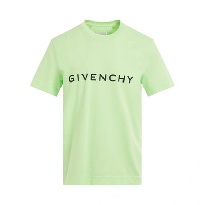Givenchy Green Archetype T-shirt In 326-mint Green