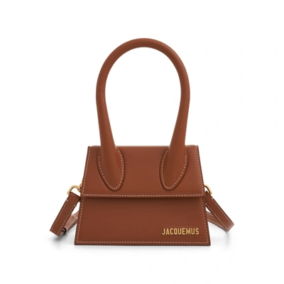 Jacquemus Le Chiquito Moyen Leather Bag In Brown