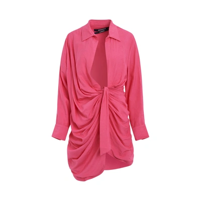 Jacquemus Bahia Sash Dress In Pink