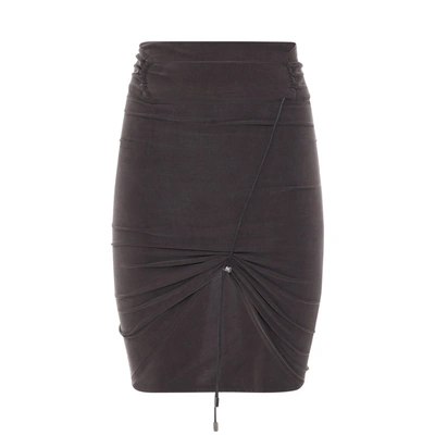 Jacquemus Espelho Asymmetric Mini Skirt In Brown