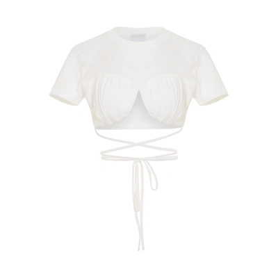 Jacquemus Baci Gathered Bra T-shirt