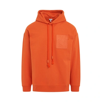 Loewe Anagram Hoodie In Orange