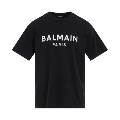 BALMAIN MEN'S LOGO PRINTED STRAIGHT FIT T-SHIRT