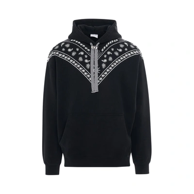 Marcelo Burlon County Of Milan 头巾印花棉连帽衫 In Black