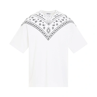 Marcelo Burlon County Of Milan Bandana-print Cotton T-shirt In White