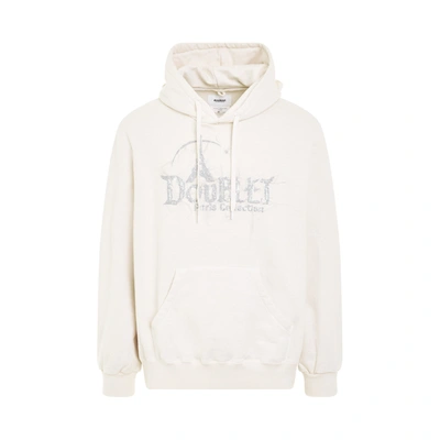 Doublet Logo-embellished Cotton Hoodie In Neutrals