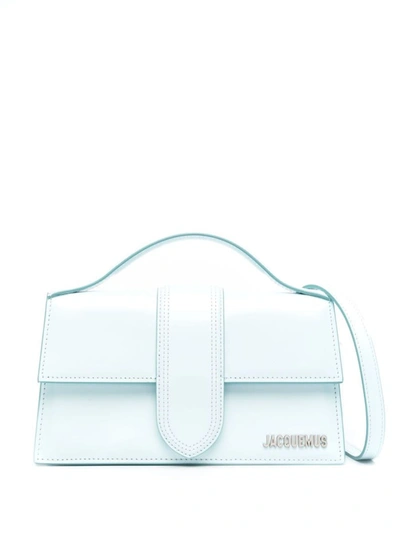 Jacquemus Le Grand Bambino Leather Tote In Blue