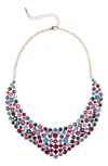 Tasha Imitation Pearl Collar Necklace In Gold Multi