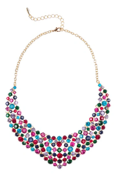 Tasha Imitation Pearl Collar Necklace In Gold Multi