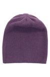 Portolano Cashmere Beanie In Eggplant