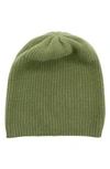 Portolano Cashmere Beanie In Martini Olive