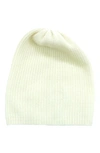 Portolano Cashmere Beanie In Bleached White