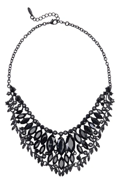 Tasha Marquise Crystal Collar Necklace In Jet
