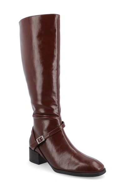 Journee Collection Extra Wide Width Rhianah Extra Wide Calf Boot In Brown