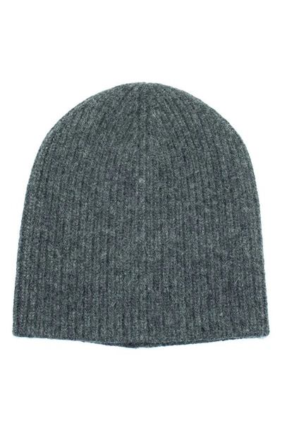 Portolano Cashmere Ribbed Beanie In Blue