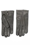 Portolano Leather Gloves In Black