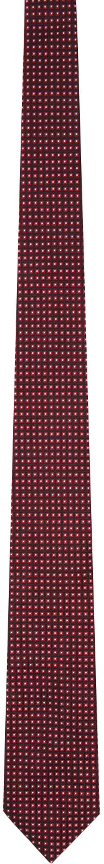 Zegna Red Jacquard Tie In Re1
