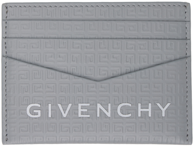 Givenchy Grey 4g Micro Card Holder In Multicolor