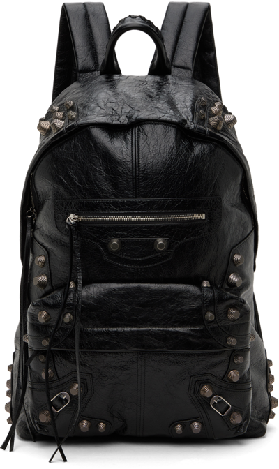 Balenciaga Medium Le Cagole Leather Backpack In Black