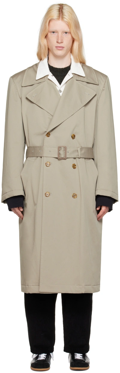 Mm6 Maison Margiela Trench Coat In Beige