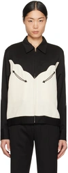 THE LETTERS BLACK & OFF-WHITE WESTERN JACKET