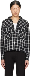 THE LETTERS BLACK CHECK SHIRT
