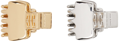 Givenchy Gold & Silver 4g Small Hair Clip Set In 711-golden/silvery