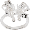 HARLOT HANDS SILVER FLUTTERED BUTTERFLY RING