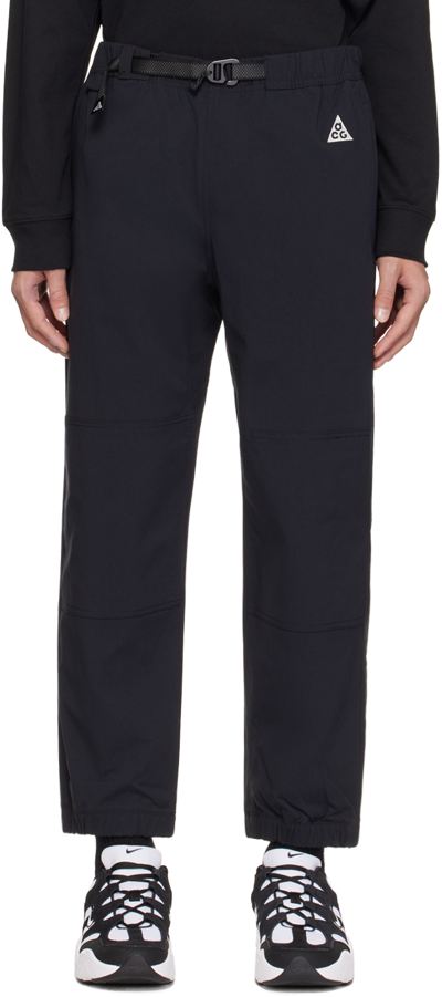 Nike Black Trail Trousers In Black/anthracite/sum
