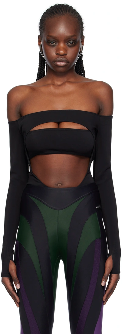 Mugler Black Circle Bodysuit In 1999 Black