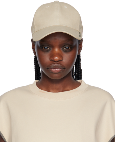 Mugler Beige Logo Cap In 2008 Champagne