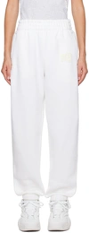 Alexander Wang T White Bonded Lounge Pants In 100 White