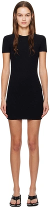 Alexander Wang T Alexadnerwang.t Short Sleeve Mini Tee Shirt Dress In 001 Black