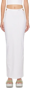 ALEXANDER WANG T WHITE CUTOUT MAXI SKIRT