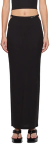 Alexander Wang T Black Cutout Maxi Skirt In 001 Black
