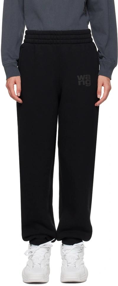 Alexander Wang T Black Bonded Lounge Pants In 001 Black